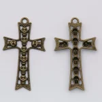 DIY Jewelry Accessories Retro Zinc Alloy Skull Cross Pendant Accessories Hollow Jewelry Accessories Christian Jewelry Wholesale - Image 5