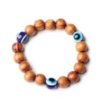 Evil Eyes Bracelets Devil Blue Eye Medusa's Eye Wood Beads Hand String Protection Good Luck Amulet Turkish Bracelet Jewelry - Image 2