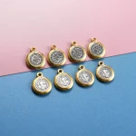 1.6*1.3cm Religious Gold and Silver Alloy St Benedict Medal - Image 5