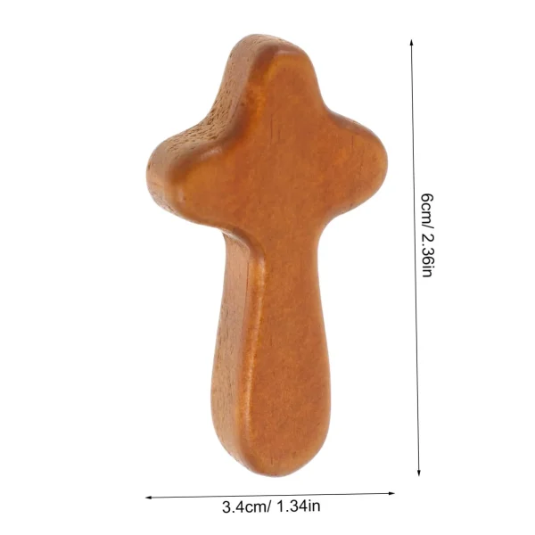 Mini Wooden Hand Holding the Cross Holding a Wooden Cross As a Christian Religious Gift