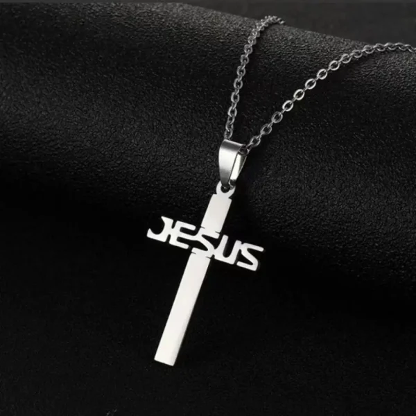 Catholic Jesus Pendant Stainless Steel Necklace Hot Selling Creative Cross Pendant Fashionable Jewelry for Men Jesus