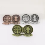 Hot-Selling Mecrt Retro Metal Home Decor Religious St. Benedict Badge Source for Car Desktop Catholic Ornament Mainly Alloy - Image 3