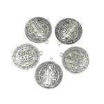Zinc Alloy Jewelry Accessories Hanging Single Ring Metal Saint Benedict Pendant Exorcism Catholicism - Image 2