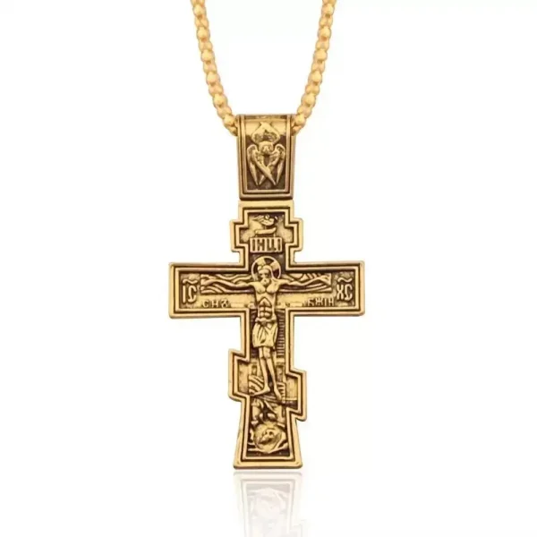 Mecrt Hot Selling Alloy Cross Pendant Necklace Pendant Jewelry Religious Jewelry Wholesale