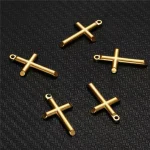 Stainless Steel Religious Catholic Mini Size DIY Accessories Retro Cross Pendant - Image 3