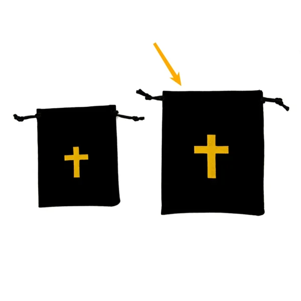 Catholicism Flannel Rosary Pouches Spiritual Prayer Bead case Pull-out Bundle Mouth Bag Christian Cross Bag Wholesale