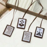 Religious Catholic Scapulars Pendant Brown Rope Clothing Accessories Holy Garment Scapular Wholesale - Image 4