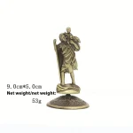 Wholesale Home Office Decor Ornaments Car Metal Jewelry with Figurines of the patron Saint of Travelers Saint Christopher - Image 4