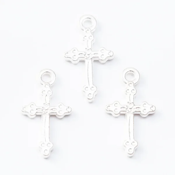 Catholic Cross Pendant Jewelry Accessories Jewelry Making Charms 2.1×1.2×0.2cm Fit Charm Fashion Bracelet Neck