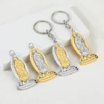 Catholic Religious Virgin Mary Guadalupe Zinc Alloy Embossed Pendant Keychain-Factory Direct Sales