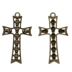 DIY Jewelry Accessories Retro Zinc Alloy Skull Cross Pendant Accessories Hollow Jewelry Accessories Christian Jewelry Wholesale