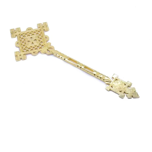 22*7cm Jerusalem Hand Cross Gold Plated Zinc Alloy Metal