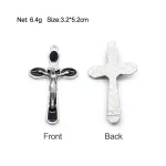 3.2*5.2cm Multicolor Cross Accessories Jesus Alloy Cross Pendant Catholic Charm Religious DIY Handmade Jewelry - Image 5
