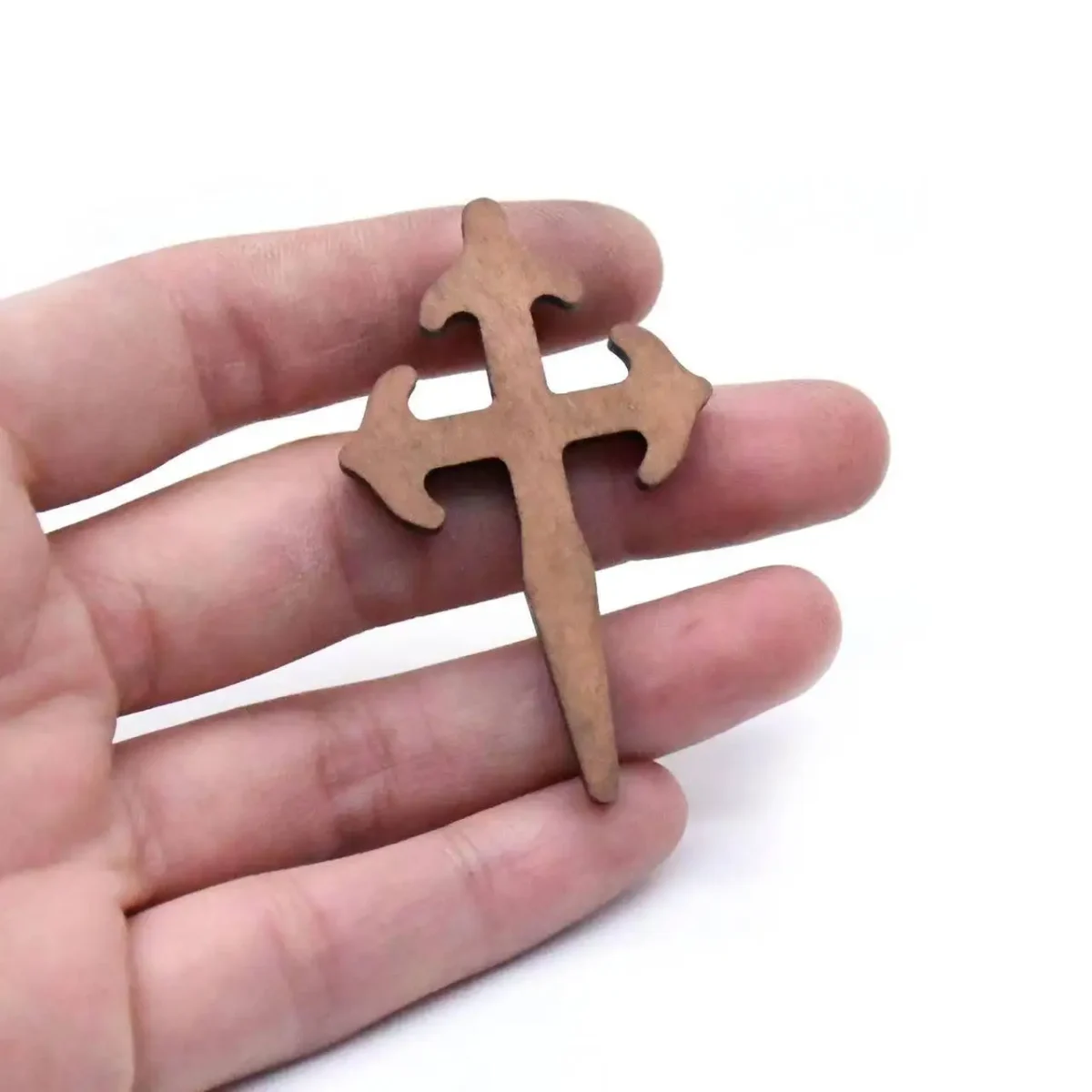 5.3*3.3cm Holy Church Christian Mini Wooden Cross Charms Pendant Necklace Diy Jewelry Accessories Wood Crafts Gift Religious - Image 2