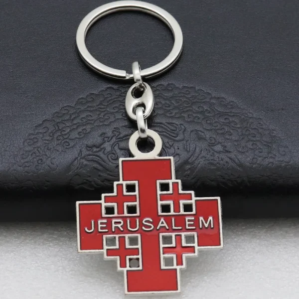 Jerusalem Metal Jewelry Pendant Accessories Car Keychain Key Chain Gift From the Catholic Church of the Cross