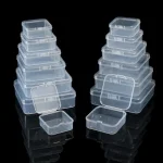 Square PP Plastic Box Jewelry Storage Box Small Parts Organizer Case Rosary Box Catholic Rosary Packaging Storage Container