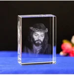Creative 3D Crystal Carving Jesus Cross Transparent Crystal Crafts Home Crystal Ornaments 5*5*8cm Factory Wholesale - Image 6