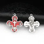Mecrt Retro Electroplated Metal Enamel Charms Jewelry Five-in-one Necklace & Bracelet with Rosary Pendant Accessories - Image 4