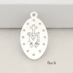 Blessed Virgin Mary Our Lady of Aparecida Oval Metal Christian Devotional DIY Catholic Religious Accessories Pendant - Image 2
