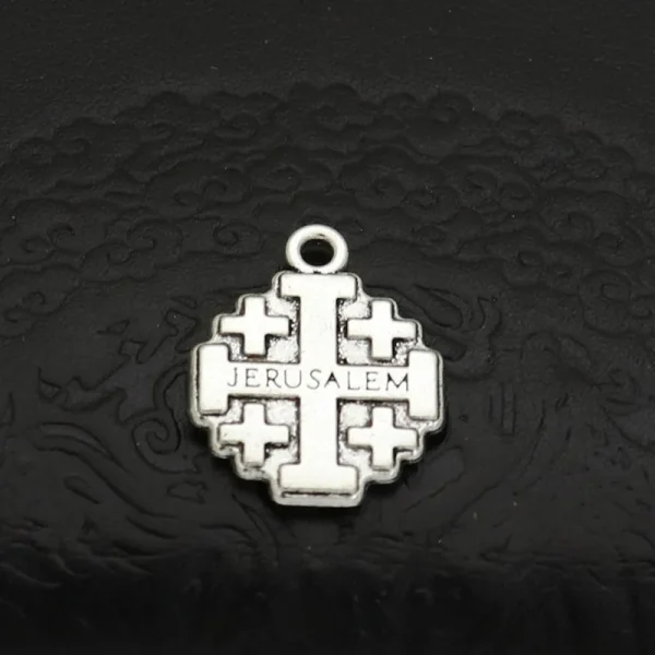 Mecrt Jerusalem Cross Retro Alloy Metal Religious Rosary Pendant Fashion Accessories Supply Jewelry