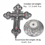Mecrt Catholic Crucifix Ornament with Jesus Figure Vintage Desktop Accessories Zinc Alloy Ornaments Cross Metal Decoration - Image 6