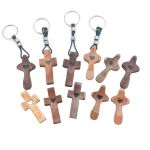 American Style Walnut Wood Handheld Thumb Cross for Easter Church Manufacturer