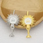 JHS Holy Light Alloy Plating Brooch Button Clothing Accessories Cufflinks Hat Decorative Fun Creative Jewelry Waist Pin - Image 2
