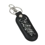 Catholic Leather Keychain with Metal Pendant Saint Christopher Cartoon Doll Keychain Metal Jewelry Pendant and Car Bag Pendant - Image 5
