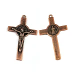Crucifix Jewelry Accessories Cross for Catholic Rosary Antique Copper-plated Alloy DIY Jewelry Jesus Saint Benedict Exorcising - Image 4
