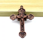 Mecrt Catholic Christian Cross Relief of the Passion of Jesus 7.5*5cm Cross Pendant Crucifix INRI Holiday Gifts Church Souvenirs - Image 6
