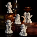 Catholic Communion Baptism Products Angel Ornament Resin Girl Heart Sculpture Tabletop Decorations - Image 4