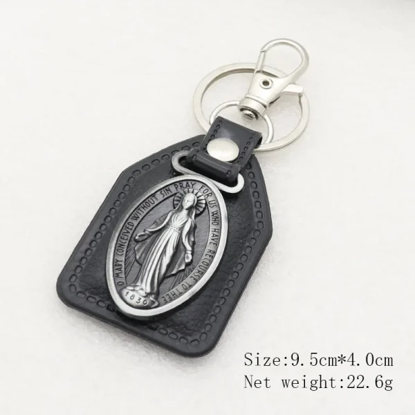 Wholesale Christian Keychain Catholic Church Holy Father Mother Jesus Promotional Keychains Accessory Custom Leather Orn