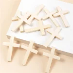 Mini Natural Wood Cross 4*3cm Handicraft Wooden Crosses Christian Rosary Jewelry Accessories DIY Jewelry Wholesale - Image 3