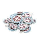 Catholic Exorcism Saint Benedict Pendant Vintage Colored Metal Jewelry Necklace Pendant Key Chain Round Necklace Accessory - Image 5