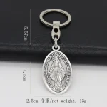New Zinc Alloy Metal Jewelry Pendant Saint Mary Key Chain Pendant Vintage Necklace Tag - Image 4
