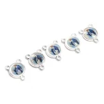 1.8*1.4cm Catholic Rosary Centerpiece Saint Sticker Small Size Epoxy Resin Center Medal - Image 5