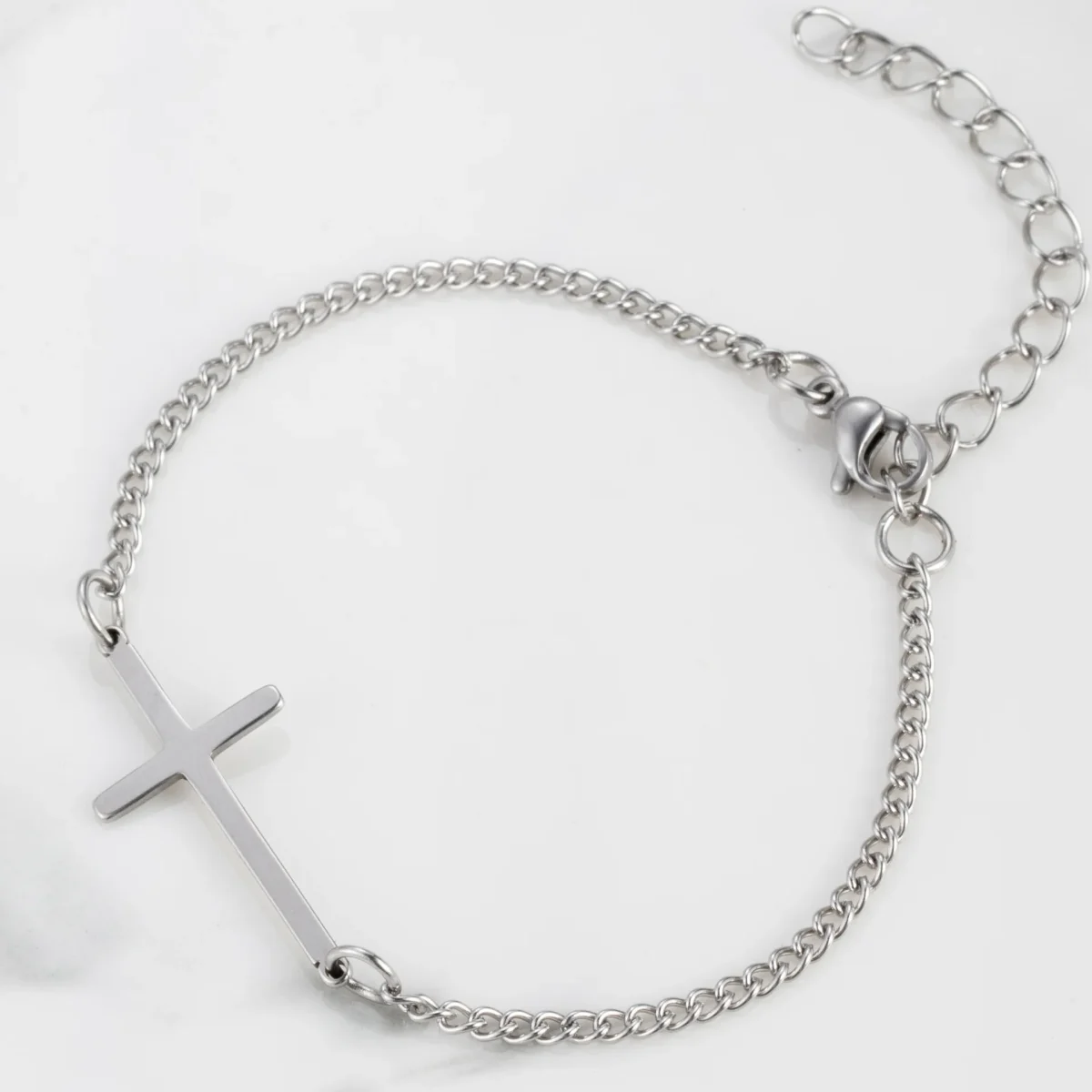Stainless Steel Bracelets Bangles Fine Jewelry Catholic Religious Silvery Smart Bracelets Women Stainless Steel Bracelet Charm - Image 3