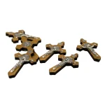 Catholic Crucifix Alloy Inri Jesus Cross with Wooden Cross Religious DIY Rosary Jewelry Accessories for Children Wholesale - Image 6
