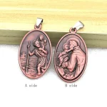 Mecrt Charm Pendants Vintage Oval Shape Metal the Father Pendant Charms for Jewelry Necklace Keychain Accessories Parts Gifts