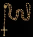 Gold Color Zinc Alloy Catholic Rosary Beads Necklace Holy Saint Medal with Cross Prayer Gold Plated Gift