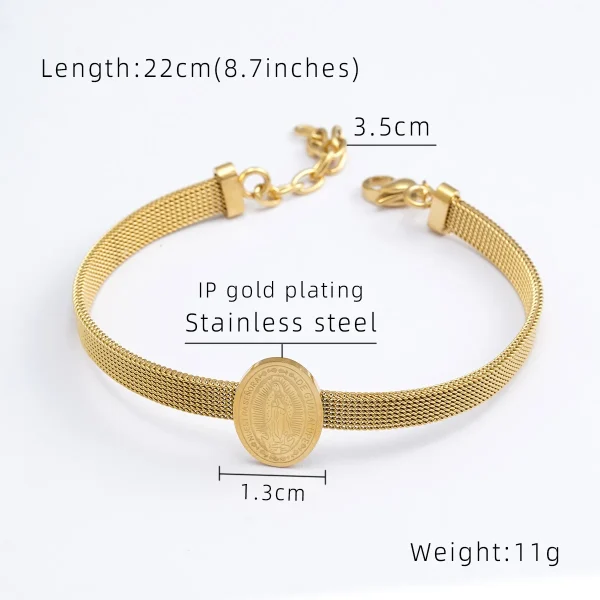 Mecrt Stainless Steel Saint Benedict Bracelet Fashion Titanium Steel Exorcist Catholicism Holy Father Our LadyJewelry Wh