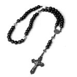 Mecrt Catholic Rosary Beads Vintage Natural Olive Wood Cross 10mm Rosaries Religious Handmade Pendant Jesus Crucifix Wholesale - Image 6