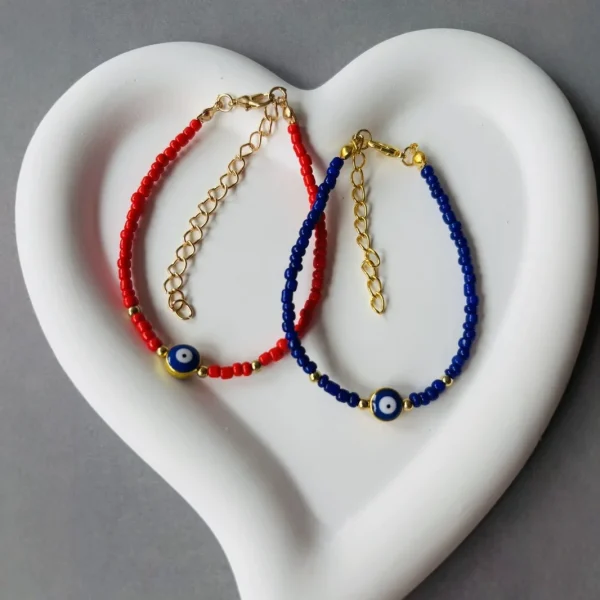 Colored Flowers Rice Beads Beaded Friendship Couple Eye Handmade Bracelet Bohemian Ins Bracelet