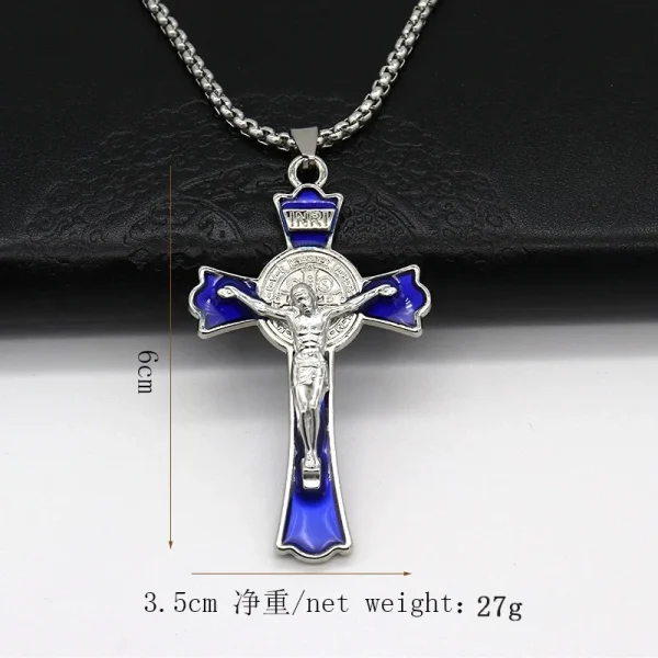 Mecrt Catholic Crucifix Beauty Necklace Keychain Pendant Fashionable Alloy Cross Shell Unisex Source Clothing Pendants C