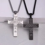Stainless Steel Personalized Crosses Engraved Pendants Gold Plated Christ Pendant Wholesale - Image 4