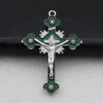 Metal Cross Crucifixes Christ Jesus Religious Catholic Cross Gift 5.5*3.5cm Multiple Colors Jewelry Pendants Wholesale - Image 5