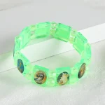Hot Selling Catholic Cross Luminous Saint Image Religious Bracelet Resin Elastic Beaded Personalized Bracelet - Image 6