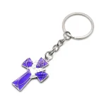 Peace Dove and Christian Crucifix Metal Keychain Car Pendant Key Ring for Keys and Jewelry Charms Elegant Religious Design - Image 4