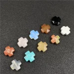 Christian Crystal Agate Jade Cross Straight Hole Loose Beads DIY Hairpin Sweater Chain Wearing Jewelry Accessories Wholesale - Image 3