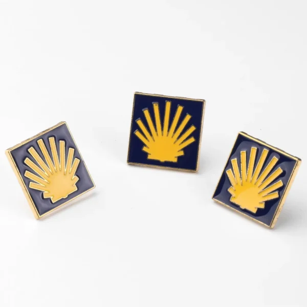 Catholic Square Enamel Brooch Camino De Santiago Personality Metal Christian Badge, Church Clothing Accessories Badge